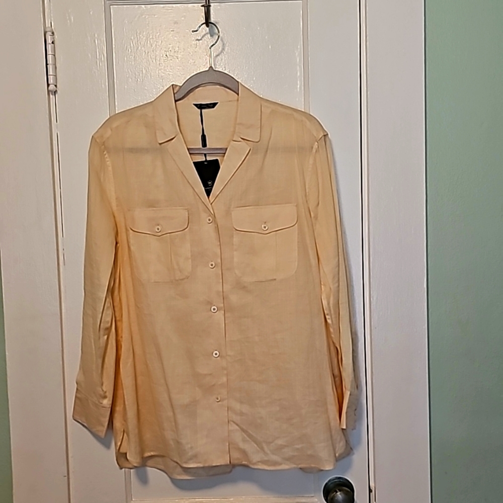 NWT linen button-down shirt/tunic